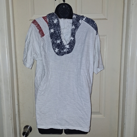 Free planet hooded T-shirt stars and stripes size large - Picture 4 of 5
